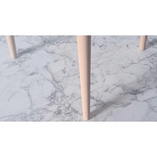 Bengi Ticaret Hobi Adn 90186 Ahşap Kayın MDF HAM Sehpa Rölyef Oval Ayak Ölçüyu Değiştirilebilir