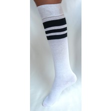 Ciho Socks 4 Çift Kız Çocuk Kadın Karışık Çizgili Kaymayan Diz Altı Orta Okul Lise Kolej Okul Çorabı