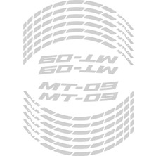 GP Kompozit Yamaha MT-09 2013-2023 Uyumlu Jant Şeridi Reflektif Gri
