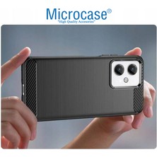 Microcase Xiaomi Redmi Note 12R Pro 6.67 Inch Brushed Carbon Fiber Silikon Kılıf - Siyah AL3332