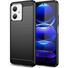 Microcase Xiaomi Redmi Note 12R Pro 6.67 Inch Brushed Carbon Fiber Silikon Kılıf - Siyah AL3332