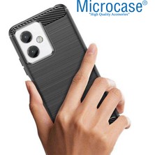 Microcase Xiaomi Redmi Note 12R Pro 6.67 Inch Brushed Carbon Fiber Silikon Kılıf - Siyah AL3332