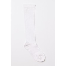 Katia & Bony Pamuklu Dizaltı Çocuk Çorap Beyaz