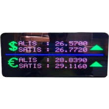 Sanec Internet Bağlantılı Dijital Döviz Tabelası (Kasa Ölçüsü: 16X32 Cm)