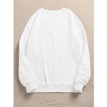 Trendseninle Kadın Düz Bisiklet Yaka Sweatshirt