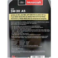 Motorcraft Ford Motorcraft 5W30 Dpf Partiküllü Motor Yağı 4 Litre