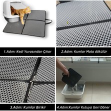 İyonk Home Elekli Kedi Tuvalet Önü Paspası, Kedi Kumu Paspası, Kedi ve Köpek Yatağı, Kedi Oyuncağı 70-60 cm