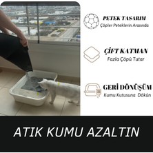 İyonk Home Elekli Kedi Tuvalet Önü Paspası, Kedi Kumu Paspası, Kedi ve Köpek Yatağı, Kedi Oyuncağı 70-60 cm
