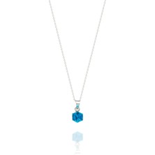 Adal Silver Kadın Gümüş Turkuaz Küp Taşlı Kolye
