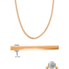 Adal Silver Italyan Balık Sırtı 925 Ayar Gümüş Kolye