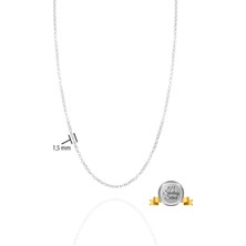 Adal Silver 925 Ayar Gümüş Doç Hayalet Zincir Kolye
