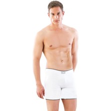 Secret Moda  Emay Uzun Terletmeyen Dikişsiz Erkek Boxer Beyaz