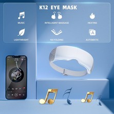 Perlevı Göz Masaj Aleti - Bluetooth Müzikli Isıtmalı Göz Maskesi