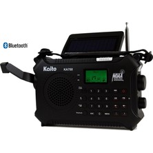 Kaito KA700 Bluetooth Acil El Krank Dinamosu ve Güneş Enerjili Radyo