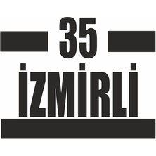 Reysa Tasarım 35 Izmirli Araba Sticker Siyah 16X9 cm