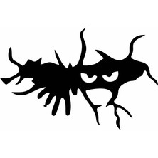 Reysa Tasarım Silüet Araba Sticker  Siyah 16X10 cm