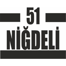 Reysa Tasarım 51 Niğdeli Araba Sticker Siyah 16X9 cm