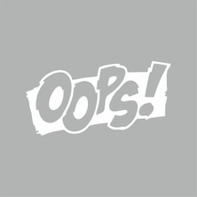 Reysa Tasarım Oops Araba Sticker Beyaz 17X9 cm