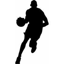 Reysa Tasarım Basketbol Silüet Araba Sticker Siyah 9X16 cm