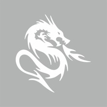 Reysa Tasarım Kızgın Ejderha Araba Sticker Beyaz 15X15 cm