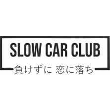 Reysa Tasarım Slow Car Club Araba Sticker Siyah 16X6 cm