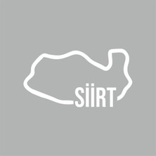 Reysa Tasarım Siirt Harita Araba Sticker Beyaz 18X10 cm