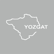 Reysa Tasarım Yozgat Harita Araba Sticker Beyaz 17X11 cm