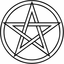 Reysa Tasarım Pentagram Araba Sticker Siyah 14X13 cm