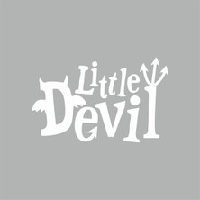 Reysa Tasarım Little Devil Araba Sticker Beyaz 15X10 cm