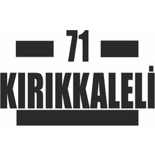 Reysa Tasarım 71 Kırıkkaleli Araba Sticker Siyah 16X9 cm