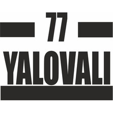 Reysa Tasarım 77 Yalovalı Araba Sticker Siyah 16X9 cm