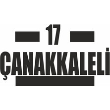 Reysa Tasarım 17 Çanakkaleli Araba Sticker Siyah 16X9 cm