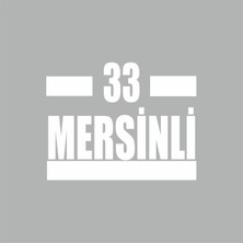 Reysa Tasarım 33 Mersinli Araba Sticker Beyaz 16X9 cm