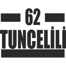 Reysa Tasarım 62 Tuncelili Araba Sticker Siyah 16X9 cm