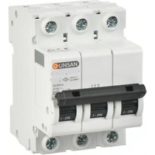 Günsan Elektrik Valta 3X63A C Tipi 6ka K Otomat