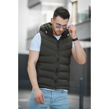 Oksit Giaco Slim Fit Kapüşonlu Suya Dayanıklı Puffer Erkek Şişme Yelek