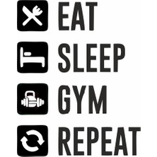 Reysa Tasarım Gym Hayatı Duvar Sticker Siyah 16X20 cm