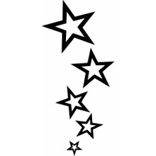 Reysa Tasarım Yıldızlar Duvar Sticker Siyah 12X20 cm