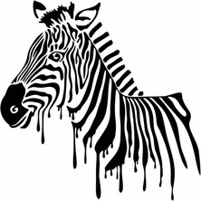 Reysa Tasarım Zebra Duvar Sticker Siyah 20X20 cm