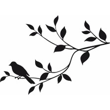 Reysa Tasarım Dallarda Kuş Duvar Sticker Siyah 23X17 cm