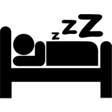 Reysa Tasarım Uyku Kapı Sticker Siyah 20X16 cm