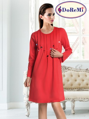 Doremi Uzun Kollu Penye Gecelik