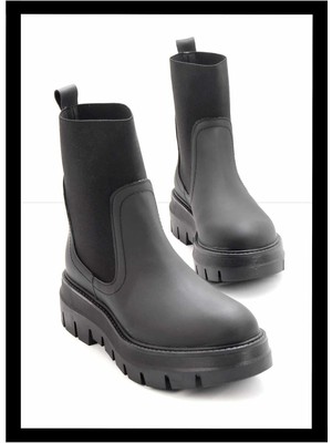 Bambi Siyah  Kadın Bot & Bootie K02538561309