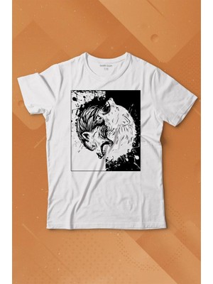 Kendim Seçtim Siyah Beyaz Ying Yang Iyilik Kötülük Asil Kurt Bozkurt Baskılı Tişört Çocuk T-Shirt