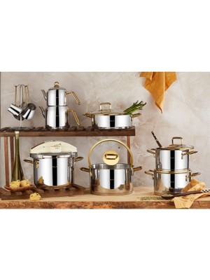 Sıla Melike 18 Parça Gold Çeyiz Seti