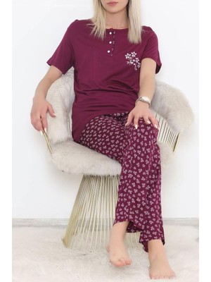 Bpm Desenli Pijama Takımı Mor3 - 11405.1048.