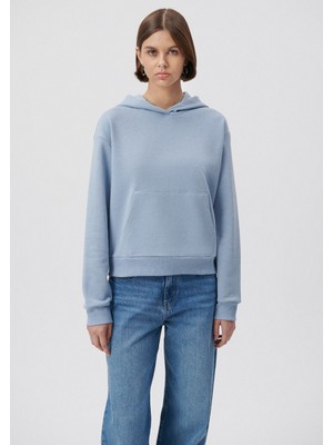 Mavi Kadın Kapüşonlu Mavi Basic Sweatshirt 1611771-85385