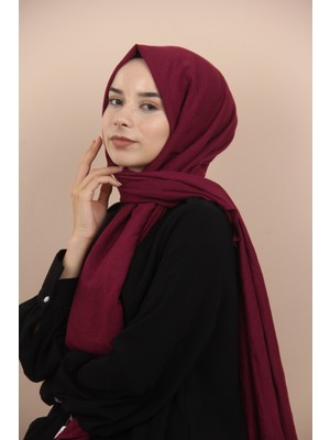 Siyane Koyu Mor Siyane Scarf Cotton Şal