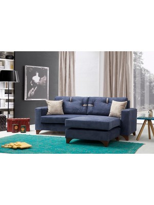 Perla Sofa Comfort Köşe Koltuk Takımı Mavi