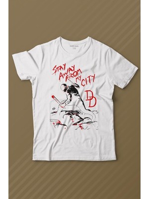 Kendim Seçtim Stay Away From My City Dd Halloween Cadılar Bayramı Baskılı Tişört Çocuk T-Shirt